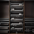 Duslar Duslar Поворотная обувница LARGE ULTRA с 12-ю полками, ширина 710 мм, высота 1910-2110 мм, антрацит