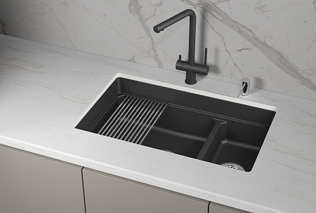 Granula GRANULA KS-7304iU, ЧЁРНЫЙ  кухонная мойка, кварц
