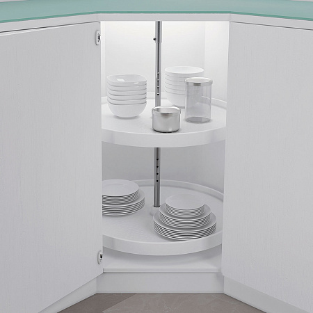 NinkaPlast NinkaPlast Карусель 4/4, секция 900х900 мм, корзины - пластик, белый