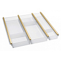 NinkaPlast NinkaPlast Лоток CUISIO PRO для столовых приборов, ширина фасада 500 мм, 410-435х473х55 мм, белый/золото