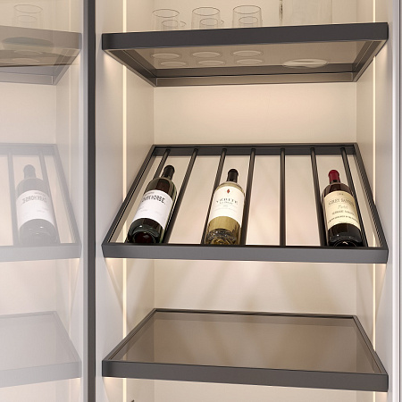 Duslar Duslar Полка WINERY для бутылок с подсветкой, ширина 567 мм, глубина 497 мм, антрацит