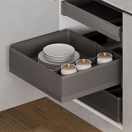 Duslar Duslar Корзина TITAN, распашной фасад 600 мм, высота 154.5 мм, антрацит