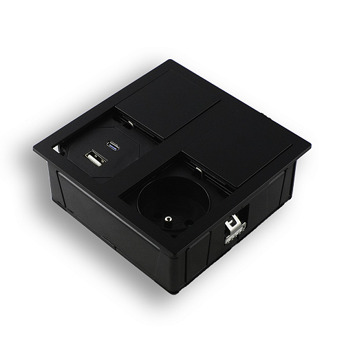 ASA ASA Розетка VERSAHIT USB, врезная, чёрный