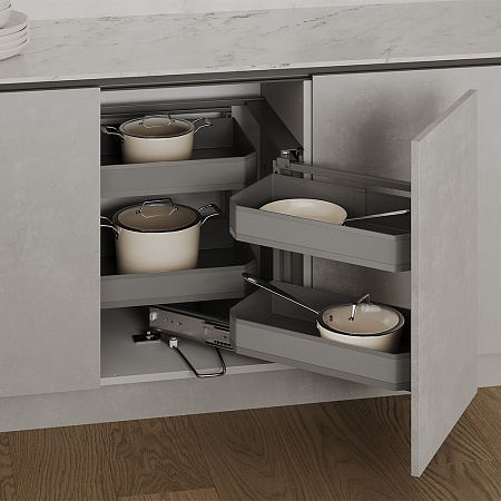 Duslar Duslar Волшебный уголок TITAN, выдвижной фасад 450-500 мм, правый, антрацит