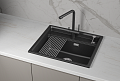 Granula GRANULA KS-6003i, ШВАРЦ (чёрный металлик), кухонная мойка, кварц