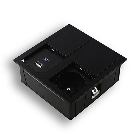 ASA ASA Розетка VERSAHIT USB, врезная, чёрный