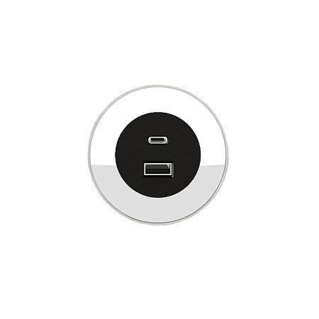 ASA Розетка VERSADOT USB, врезная, белый
