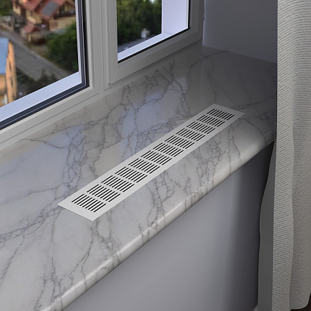 Duslar Duslar Решетка вентиляционная 500х80 мм, белый