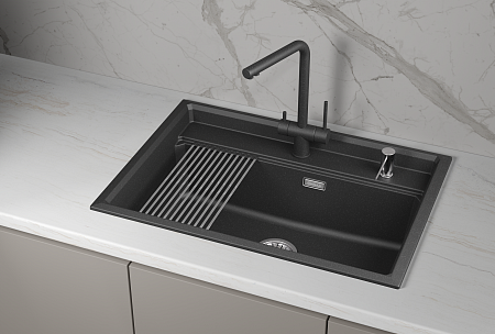 Granula GRANULA KS-7301i, ЧЁРНЫЙ  кухонная мойка, кварц