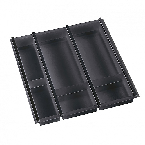 NinkaPlast NinkaPlast Лоток CUISIO PRO для столовых приборов, ширина фасада 500 мм, 410-435х473х55 мм, черный