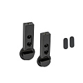 Duslar Duslar Комплект держателей с заглушками для круглой штанги RAIN, крепление к полке или к боковине, антрацит