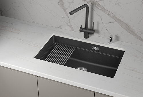 Granula GRANULA KS-7303iU, ЧЁРНЫЙ  кухонная мойка, кварц
