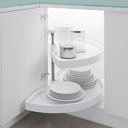 NinkaPlast NinkaPlast Карусель 2/4, распашной фасад 400 мм, корзины - пластик, белый