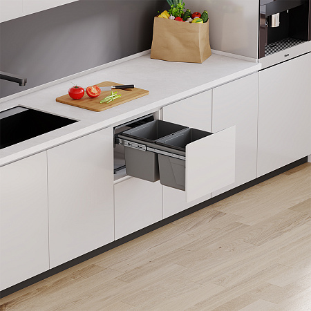 Duslar Duslar Система сортировки ADAM 30 л, выдвижной фасад 400 мм, серый