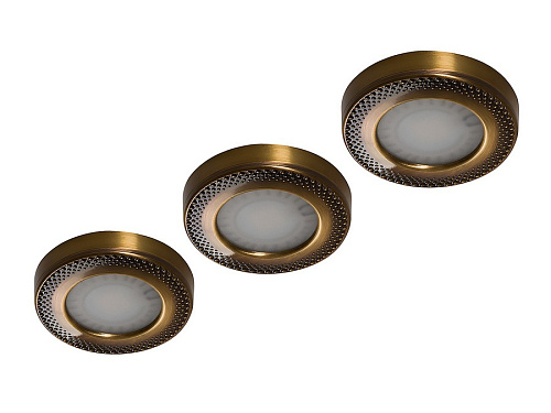 Forma e Funzione Forma e Funzione Комплект из трансформатора и 3-х накладных светодиодных светильника SUN ARTxT, 24V, теплый, латунь