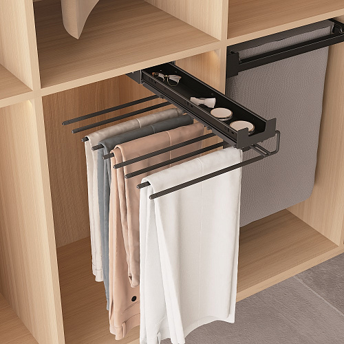 MENAGE CONFORT MENAGE CONFORT Выдвижная брючница VITA DOS с лотком для аксессуаров, ширина 355 мм, антрацит