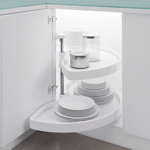 NinkaPlast NinkaPlast Карусель 2/4, распашной фасад 450 мм, корзины - пластик, белый