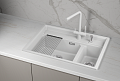 Granula GRANULA KS-7302i, АРКТИК (БЕЛЫЙ), кухонная мойка, кварц