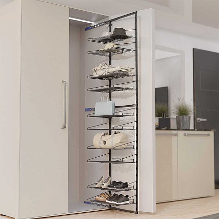 Duslar Duslar Система TALL STIVA с 10-ю полками, распашной фасад, ширина 355 мм, высота 2120 мм, антрацит