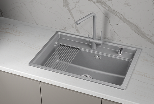 Granula GRANULA KS-7301i, АЛЮМИНИУМ, кухонная мойка, кварц