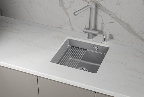 Granula GRANULA KS-4501iU, АЛЮМИНИУМ, кухонная мойка, кварц