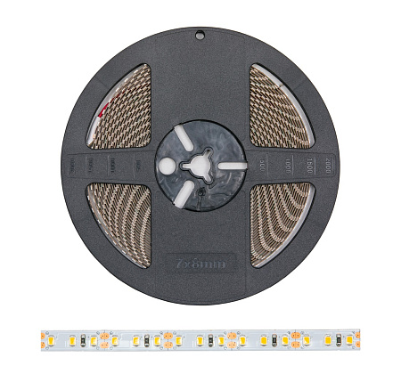 Светодиодная лента DLIGHT, ширина 8 мм, длина 10000 мм, 120 led/м, 12 V, 9.6 W/м, теплый (3000K)