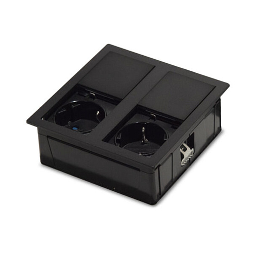 ASA ASA Розетка VERSAHIT DUAL, врезная, чёрный