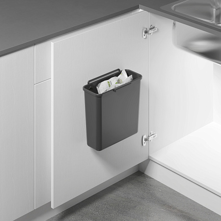 LjM LjM Навесное мусорное ведро RIKKA 5,5 л, черный