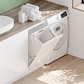 Duslar Duslar Корзина NAOMI для хранения белья 35 л, откидной фасад 450 мм, белый