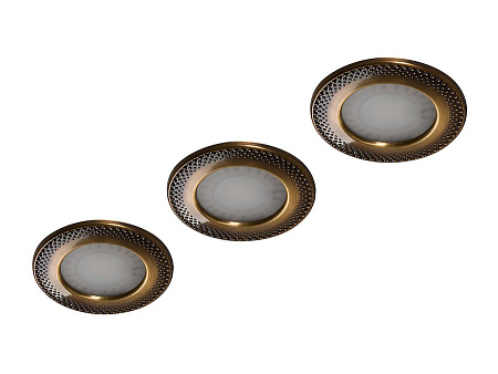 Forma e Funzione Forma e Funzione Комплект из трансформатора и 3-х врезных светодиодных светильника SUN ART, 24V, теплый, латунь