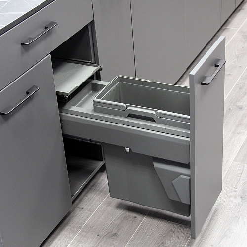 Duslar Duslar Мусорное ведро NIGHT 25 л, выдвижной фасад 300 мм, антрацит