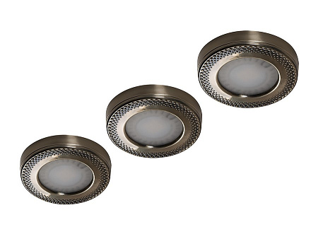 Forma e Funzione Forma e Funzione Комплект из трансформатора и 3-х накладных светодиодных светильника SUN ARTxT, 24V, теплый, серебро