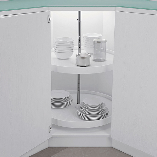 NinkaPlast NinkaPlast Карусель 4/4, секция 900х900 мм, корзины - пластик, белый