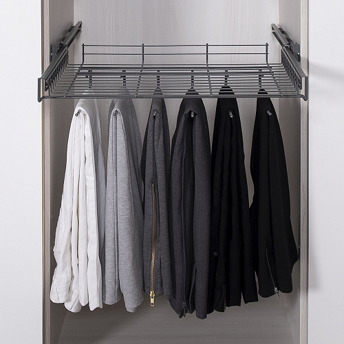 LjM LjM Выдвижная брючница FRIDA с полкой, ширина 468 мм, антрацит