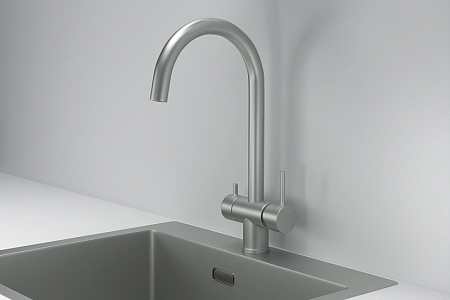 Granula KS-7104, СТАЛЬ МАТОВАЯ, СМЕСИТЕЛЬ КУХОННЫЙ
