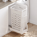 Duslar Duslar Корзина RIMI для хранения белья 35 л, распашной фасад 300 мм, белый