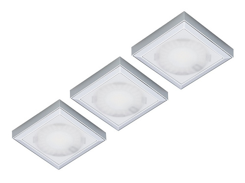 Forma e Funzione Forma e Funzione Комплект из трансф-ра и 3-х накладных светодиод. светильника SUN QUADROxT, 24V, теплый, алюминий