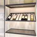 Duslar Duslar Полка WINERY для бутылок с подсветкой, ширина 867 мм, глубина 370 мм, антрацит