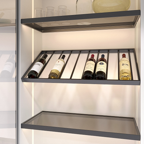 Duslar Duslar Полка WINERY для бутылок с подсветкой, ширина 867 мм, глубина 370 мм, антрацит