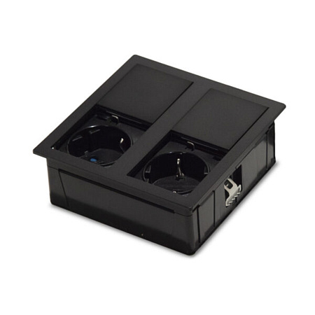 ASA ASA Розетка VERSAHIT DUAL, врезная, чёрный