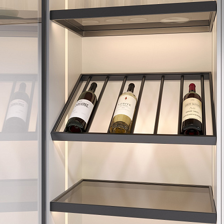 Duslar Duslar Полка WINERY для бутылок с подсветкой, ширина 567 мм, глубина 370 мм, антрацит