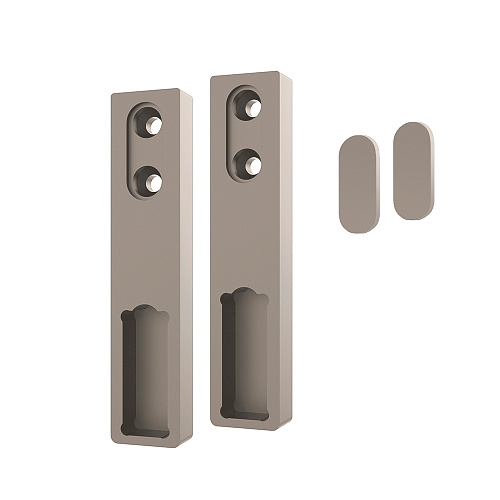 Duslar Duslar Комплект держателей с заглушками для прямоугольных штанг NAPPA, POLA и REKS, шампань