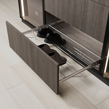 Duslar Duslar Выдвижная телескопическая обувница WENDY, ширина 600-1000 мм, хром