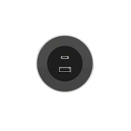 ASA Розетка VERSADOT USB, врезная, нержавеющая сталь