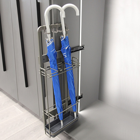 Duslar Duslar Выдвижная система SANDRA для хранения аксессуаров, ширина 140 мм, левая, серый