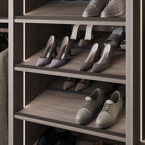 Duslar Duslar Ограничительный профиль ELLIOT для полки под обувь, длина 3000 мм, коричневый