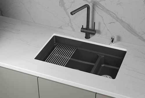 Granula GRANULA KS-7304iU, ЧЁРНЫЙ  кухонная мойка, кварц