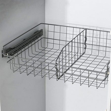 LjM LjM Выдвижная корзина KATRIN с разделителем, ширина 968 мм, высота 140 мм, антрацит