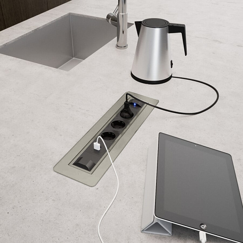 ASA ASA Розетка VERSATURN 3.0, врезная, нержавеющая сталь