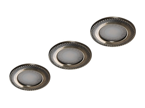 Forma e Funzione Forma e Funzione Комплект из трансформатора и 3-х врезных светодиодных светильника SUN ART, 24V, теплый, серебро